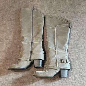 Fergalicious by Fergie Tyra gray knee high boots size 7.5